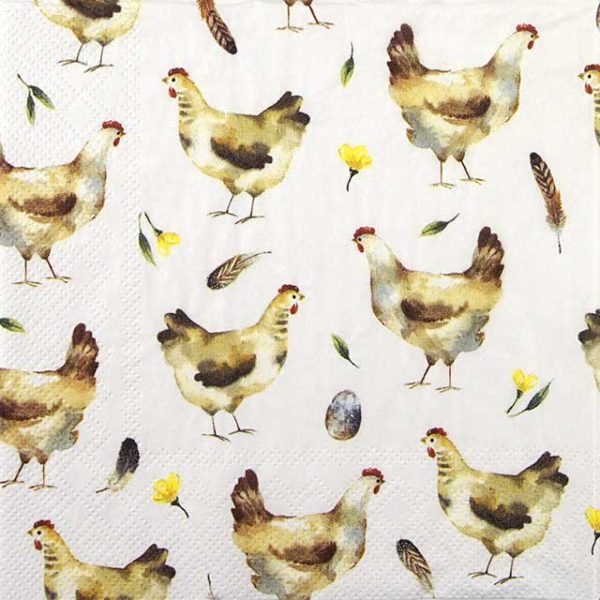 Paper Napkin brown small hens