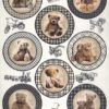 Rice Paper R1954 Brown Teddies