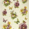 Rice Paper - Pansies and butterflies