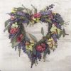 Paper Napkin heart shaped flower wreath