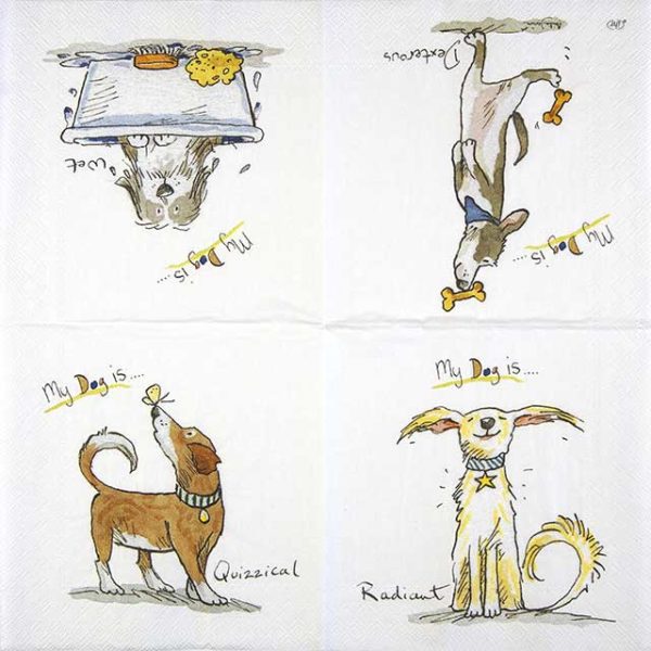 Paper Napkin Anita Jeram Emotion Dogs