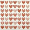 Paper Napkin Red Hearts