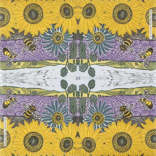 Paper Napkin - Lavender & Sunflowers