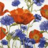 Paper Napkin red poppies and blue cornflower
