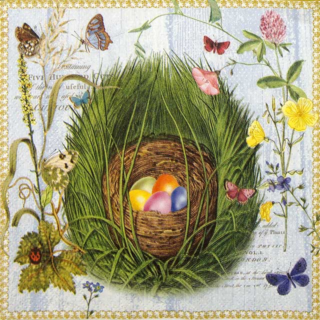 Single Paper Napkin - Easter Basket