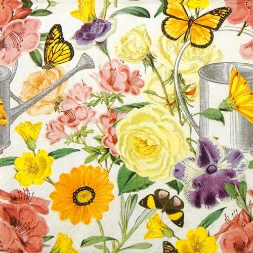 Single Paper Napkin - Flower Garden