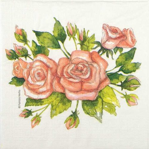 Paper Napkin Rose Garden