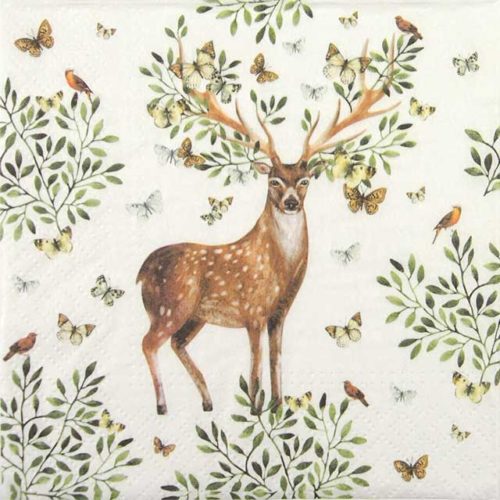 Paper Napkin Deer in Forest