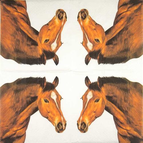 Paper Napkin Brown Horse Head