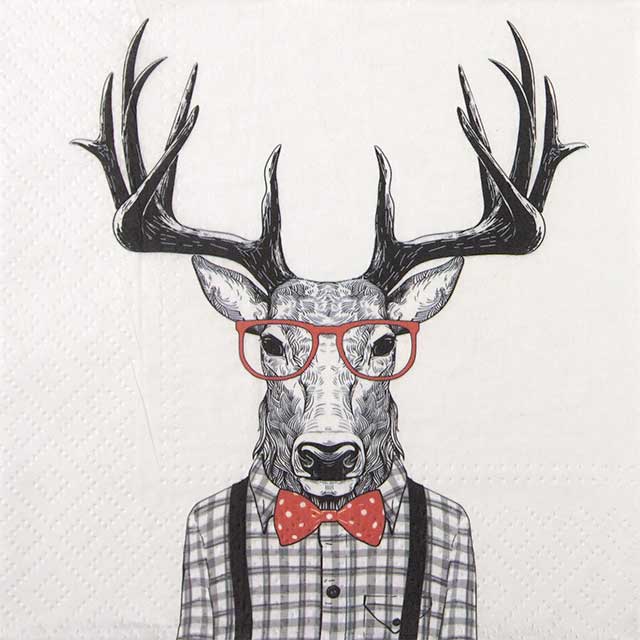 Paper Napkin nerd deer