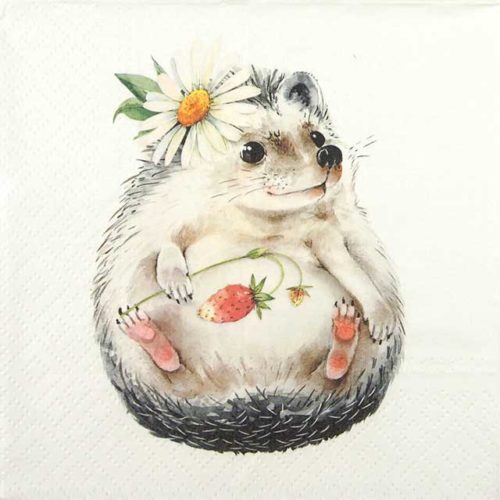 Paper Napkin - Wild Strawberry Hedgehog