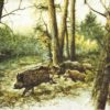 Paper Napkin - Wild Boars in the Woods