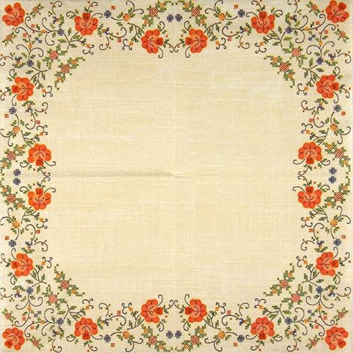 Paper Napkin Cross Stitch Frame