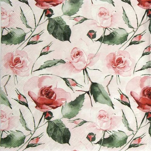 Paper Napkin Powdery Roses blush rosé roses
