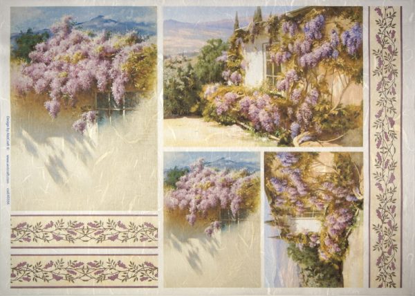 Rice Paper - Wisteria Flowers Ornaments