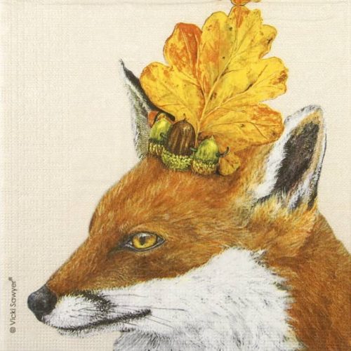 Paper Napkin autumn fox Sophie