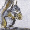 Paper Napkin Winter Squirrel Portrait