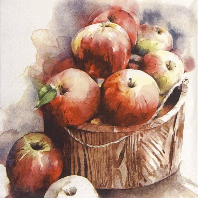 Paper Napkin Red apples in the Basket