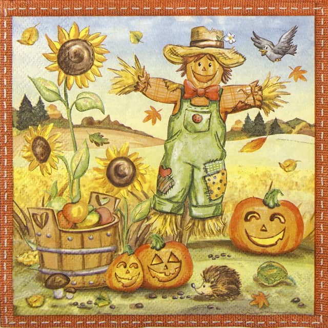 Paper Napkin Scarecrow