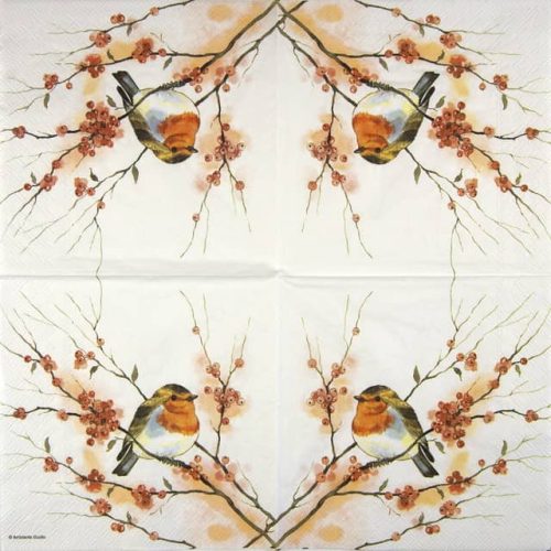 Paper Napkin Birdy Robin