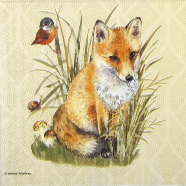 Paper Napkin Fox in autumn