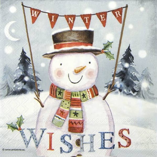 Single Paper Napkin - Winter Wishes