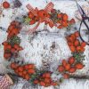 Paper Napkin Wreath of Rose Hips