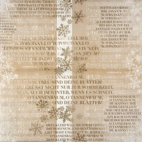 Paper Napkin Christmas music sheet