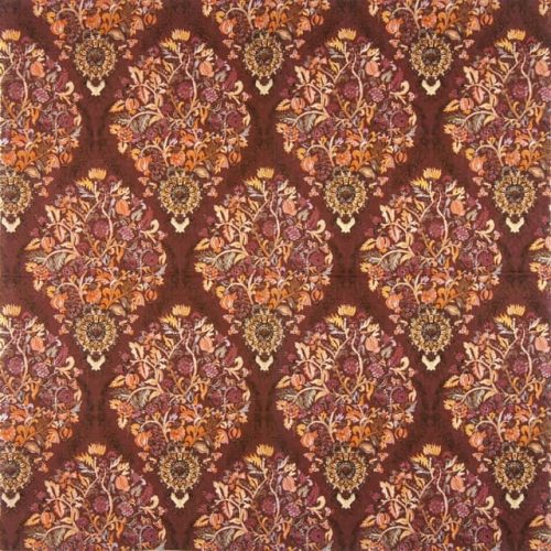 Paper napkin flower pattern damask red