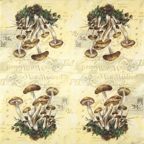 Paper Napkin - Mushrooms Harvest cream