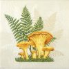 Paper Napkin Boletus with Leaves of Fern