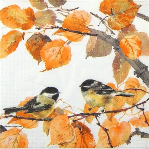 Paper Napkin Autumn Birds