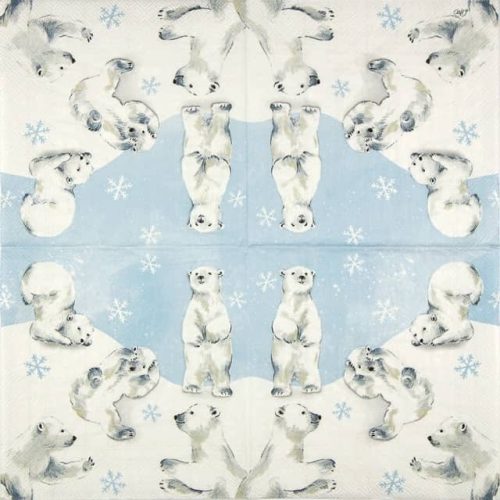 Paper Napkin Arctic Ice blue
