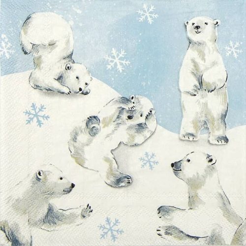 Paper Napkin - Arctic Ice blue