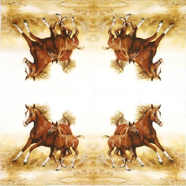Paper Napkins - Mare with Foal (20 pieces) - Image 2