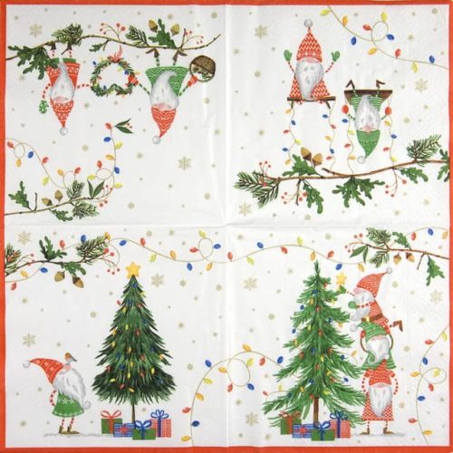 Paper Napkin Christmas Gnomes