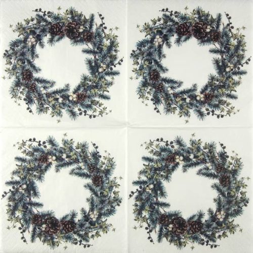 Paper Napkin - Christmas wreath