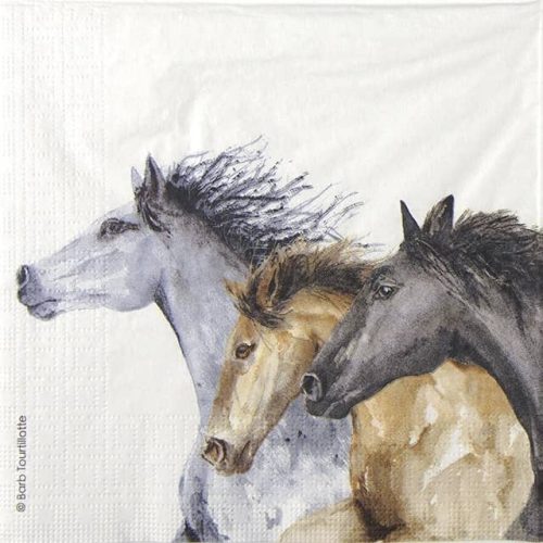 Paper Napkin three horses