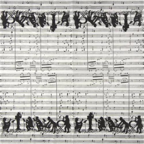 Paper Napkin black-white Orchestra