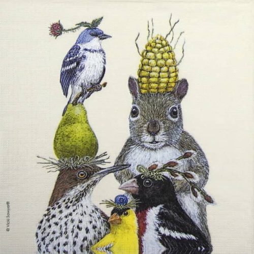 Lunch Napkins (20) - Vicki Sawyer: Party under Feeder