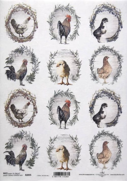 Rice Paper Decoupage Poultry