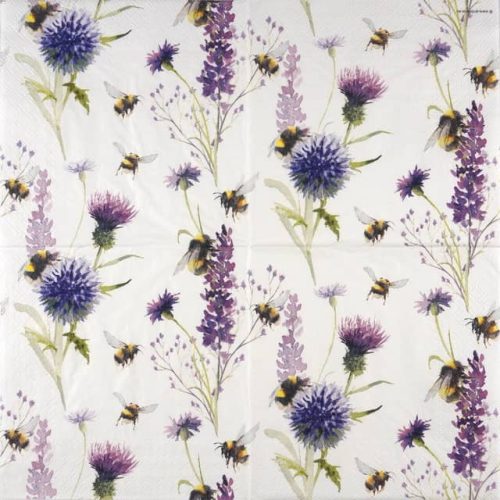 Paper Napkin Bumblebees in the Meadow