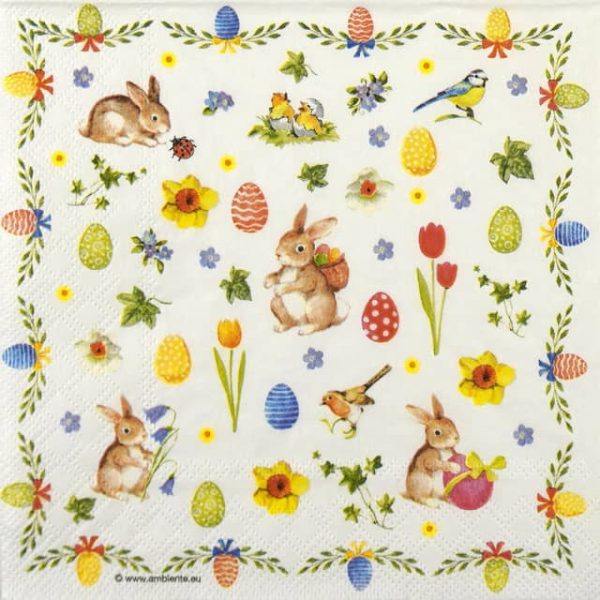 Paper Napkin Easter Collage