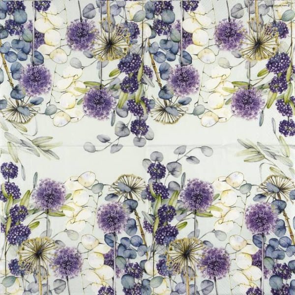 Paper Napkins - Lunaria Green (20 pieces) - Image 2