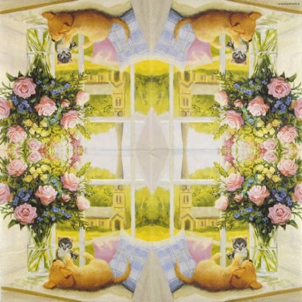 Single Decoupage Napkin - Relaxing In The Sun - Image 2