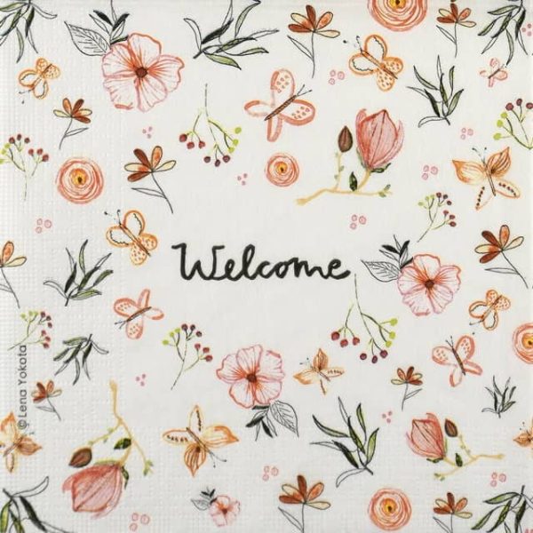 Paper Napkins - Lena Yokota: Welcome (20 pieces)