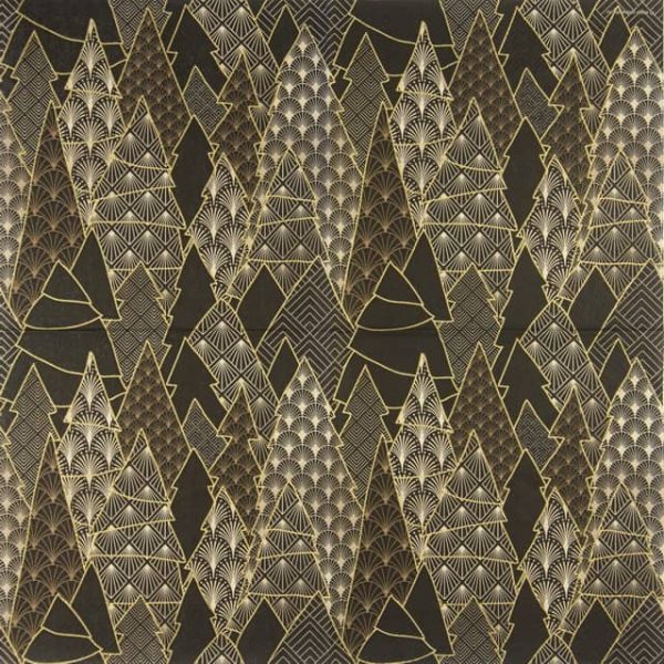 Cocktail Napkins - Luxury Trees Black (20 pieces) - Image 2