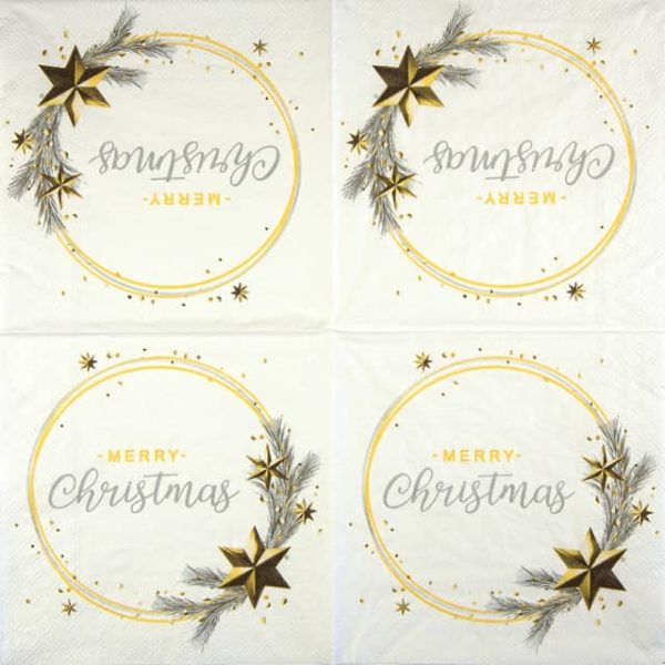 Single Paper Napkin - Wishing Ring White