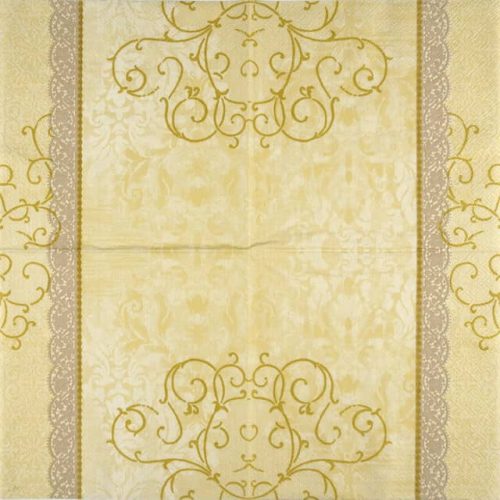 Paper Napkin - Ornaments cream gold