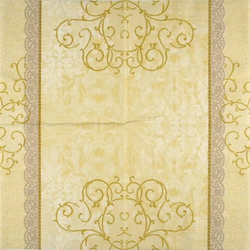 Paper Napkin - Ornaments cream gold